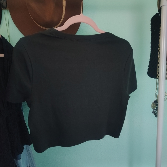 Black crop top. PRINCE Logo with embellishments. Never worn No tag - Picture 2 of 2